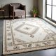 Modern Geometric Beige Wool Carpet